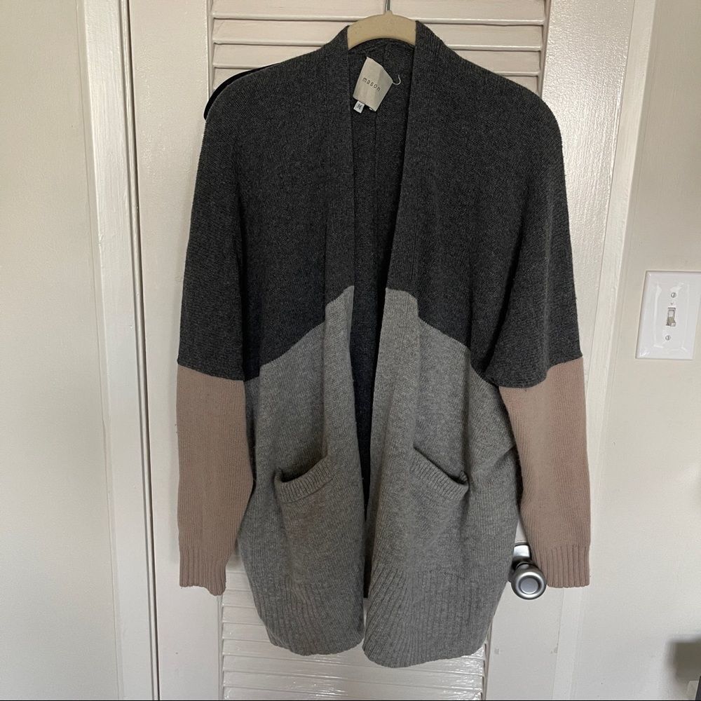 MASON Cashmere Wool Colorblock Pattern Sweater - Picture 4 of 12